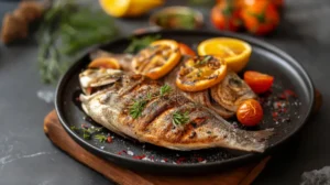 experience-culinary-excellence-grilled-fish-dark-background-savory-grilled-fish-delight-dark-background-culinary-306412445